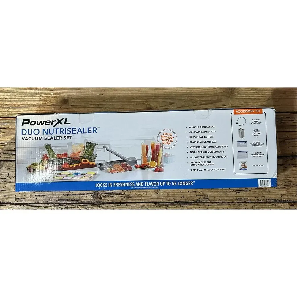 Power XL Duo NutriSealer Vacuum Sealer Set 6-in-1 New In Box Sealed